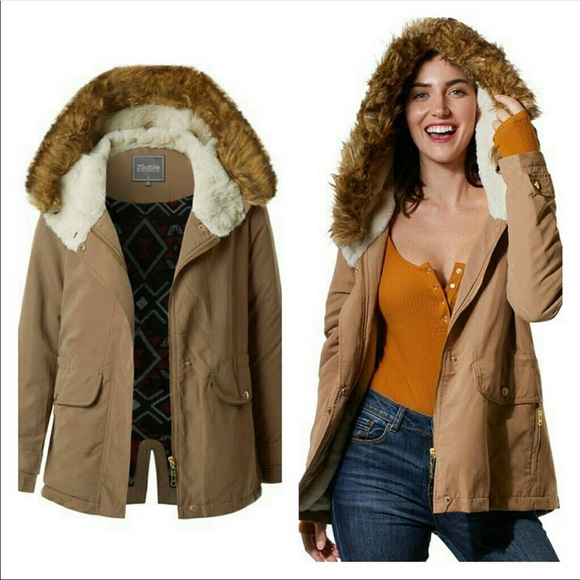 Jackets & Blazers - Sherpa and flannel lined hooded jacket